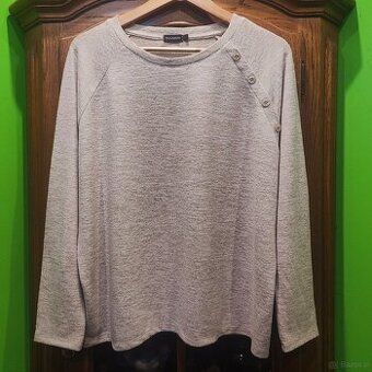 Kremowy sweterek z ozdobnymi guzikami INEXTENSO rozm. L/40