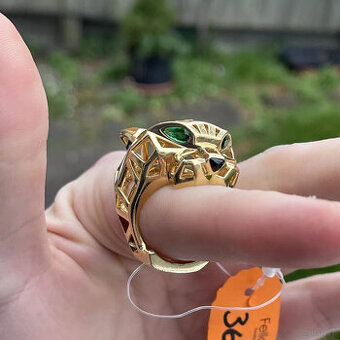 Pierścionek Cartier Panther Tsavorite z zielonym granatem 18