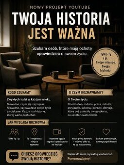 Szukam osób do nowego projektu YouTube.