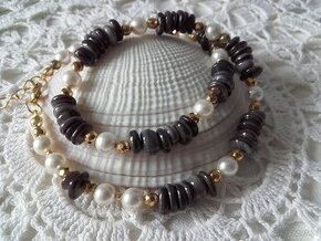 Naszyjnik masa perłowa perły