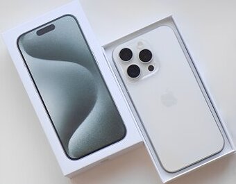 iPhone 15 Pro White Titanium BATERIA 100% TOP