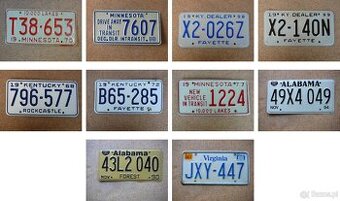 10x oryginalna tablica rejestracyjna USA