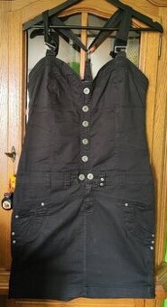 SPRZEDANE Sukienka ogrodniczka dżinsowa, rozm. XL/42