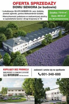 Dom seniora w budowie.  95-070 Sobień 33.