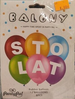 Balony z literami "Sto lat"