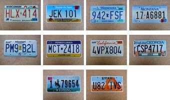 10x oryginalna tablica rejestracyjna USA