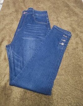 Dżinsy niebieskie, z guzikami na nogawkach, rozm. L