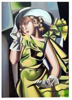 Sprzedam obraz Tamara Łempicka- kobieta w kapeluszu 50 na 70