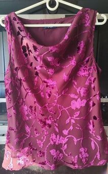 Bluzeczka w aksamitne liście DEBENHAMS rozm. L/40