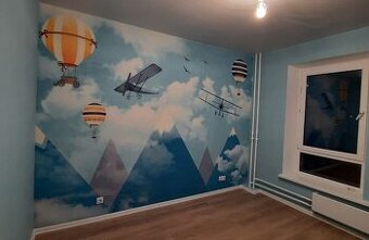 Tanie artystyczne malowanie ścian w pokoju dla dzieci