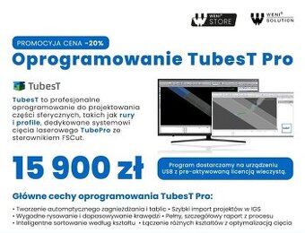 Oprogramowanie TubesT Pro, program do cięcia w 3D