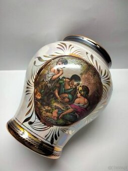Wazon sygnowana porcelana ,kobalt ,złoto, masa perłowa