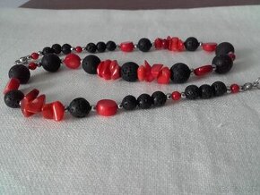 Naszyjnik koral lawa