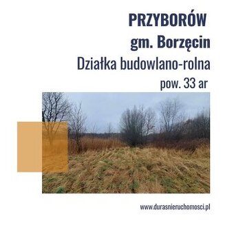 Przyborów gm. Borzęcin działka budowlano-rolna 33 ar