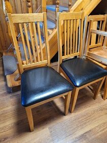 Dwa krzesła drewniane dębowe