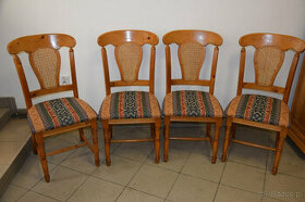 krzesła sosnowe cztery sztuki - 1