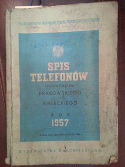 Książka telefoniczna województwa krakowskiego i kieleckiego