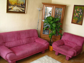 Komplet wypoczynkowy: kanapa i fotel KLER Scarlet 3 +1 - 1