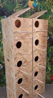 Budki lęgowe dla ptaków papug o wymiarach 18,5x17x15cm