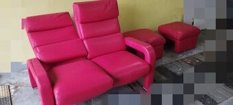 Sprzedam 2 kanapy i dwie pufy Kler