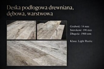 Sprzedam drewnianą deskę podłogową, dębową, warstwową