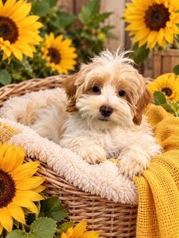 Chłopczyk Maltipoo Pudel Toy x Maltańczyk gotowy do nowego d