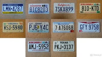 10x oryginalna tablica rejestracyjna USA