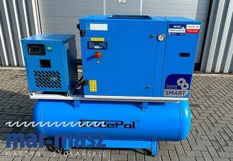 Sprężarka śrubowa GUDEPOL typ SMART-3G 11/10 zbiornik 500l
