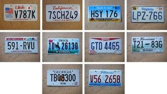 10x oryginalna tablica rejestracyjna USA
