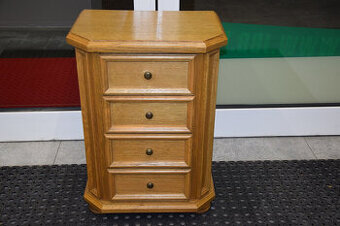 komoda dębowa z szufladami - jak nowa