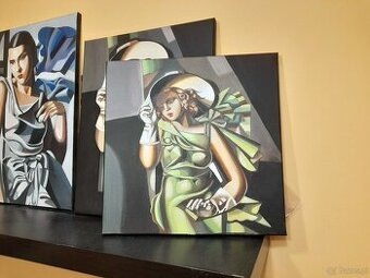 Sprzedam obraz Tamara Łempicka- Kobieta w kapeluszu 40 na 40