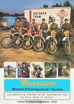 Plakat JAWA Competition Enduro Sixday 1978 Barum