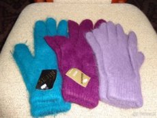 Rękawiczki z angory nowe kolory