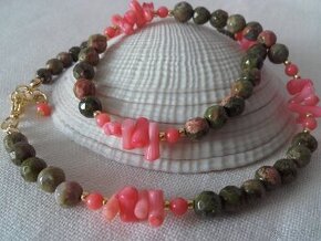 Naszyjnik unakit koral - 1