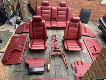 bmw e30 m3 czerwone skórzane wnętrze podgrzewane