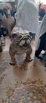 figura BULDOG ANGIELSKI XXL z żywicy wysokośc 74 z glowa 56c
