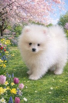 SZPIC MINIATUROWY POMERANIAN ŚLICZNY MALUTKI BIAŁY PIESEK