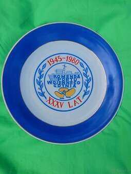 amiątkowy talerz porcelanowy, wydany z okazji XXXV-lecia Kom