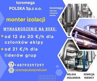 poszukujemy monterów izolacji przemysłowych