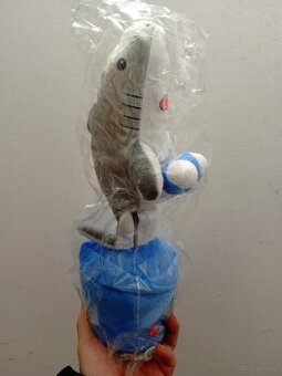 Plyšová hračka žralok v květináči – nová, zabalená