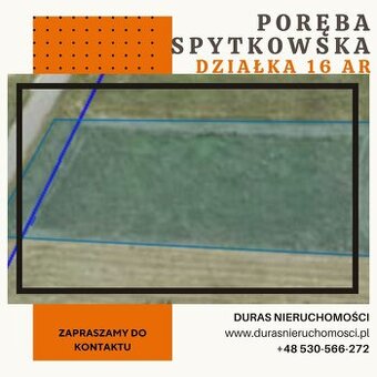 Poręba Spytkowska działka budowlana 16 ar