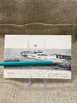 B314 pocztówka original marynarka 1907 statek Freia LUX