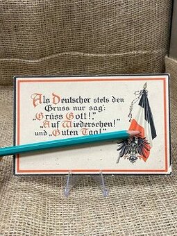 B312 pocztówka original wojsko Pruskie flaga Pruska ww1