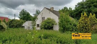 Działka zabudowana domem, możliwość rozbudowy