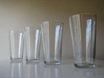Wysoka szklanka transparentna 0,5 l pokal szklany kufel 4szt