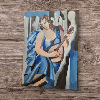 Sprzedam obraz - Tamara Łempicka Kobieta z tamburynem