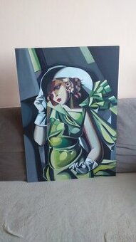 Sprzedam obraz Tamara Łempicka- Kobieta w kapeluszu 50 na 70