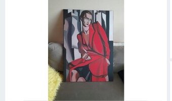 Kobieta w czerwonym - obraz - Tamara Łempicka