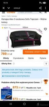 Okazja  Sofa  3 sztuki 