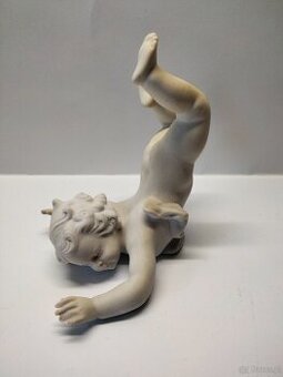 Figurka PUTTO - unikat sygnowana UNTERWEISSBACH. Niemcy, Tur